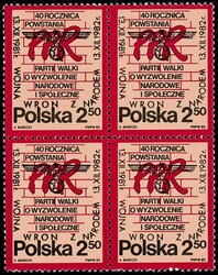 Untergrundausgabe 1982, Nr. 2792 mit Aufdruck eines schwarzen Adlers ...