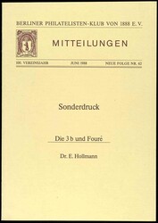 Dr. E. Hollmann: "(Deutsche Post Türkei) Die 3b und Fouré", ...