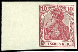 10 Pfg Germania, Chemnitzer Postfälschung, Type I, ungezähnt, ...