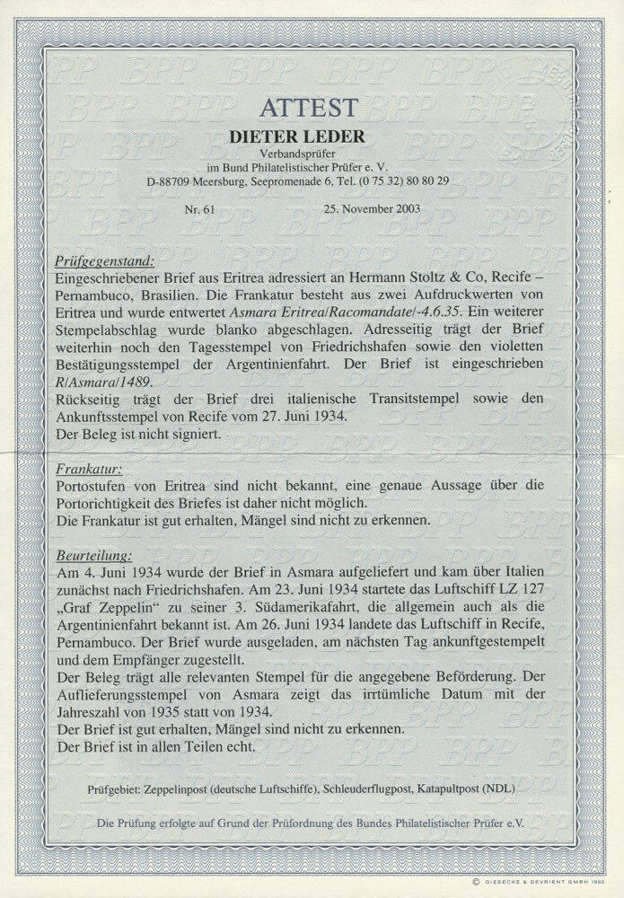 Image 1 for lot number 1081 for Dr. Reinhard Fischer 201st Auction