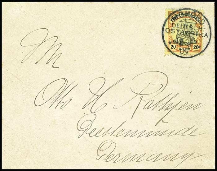 MOHORO, 2. Stempel, 20 Heller "Kaiseryacht" auf Brief, ...