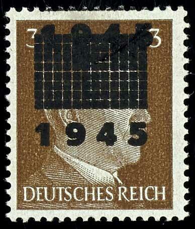 3 Pf. mit doppelten Aufdruck "1945", tadellos postfrisch, gepr. Dr. ...
