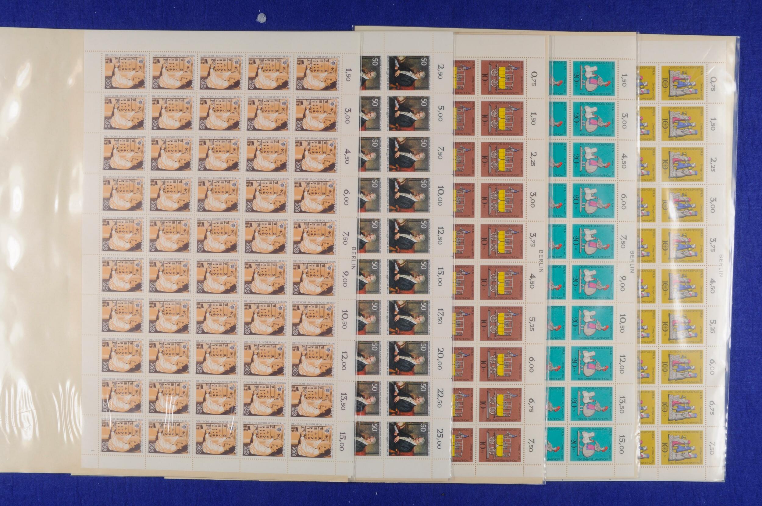 1969, complete year of all stamps issues in complete mint never ...
