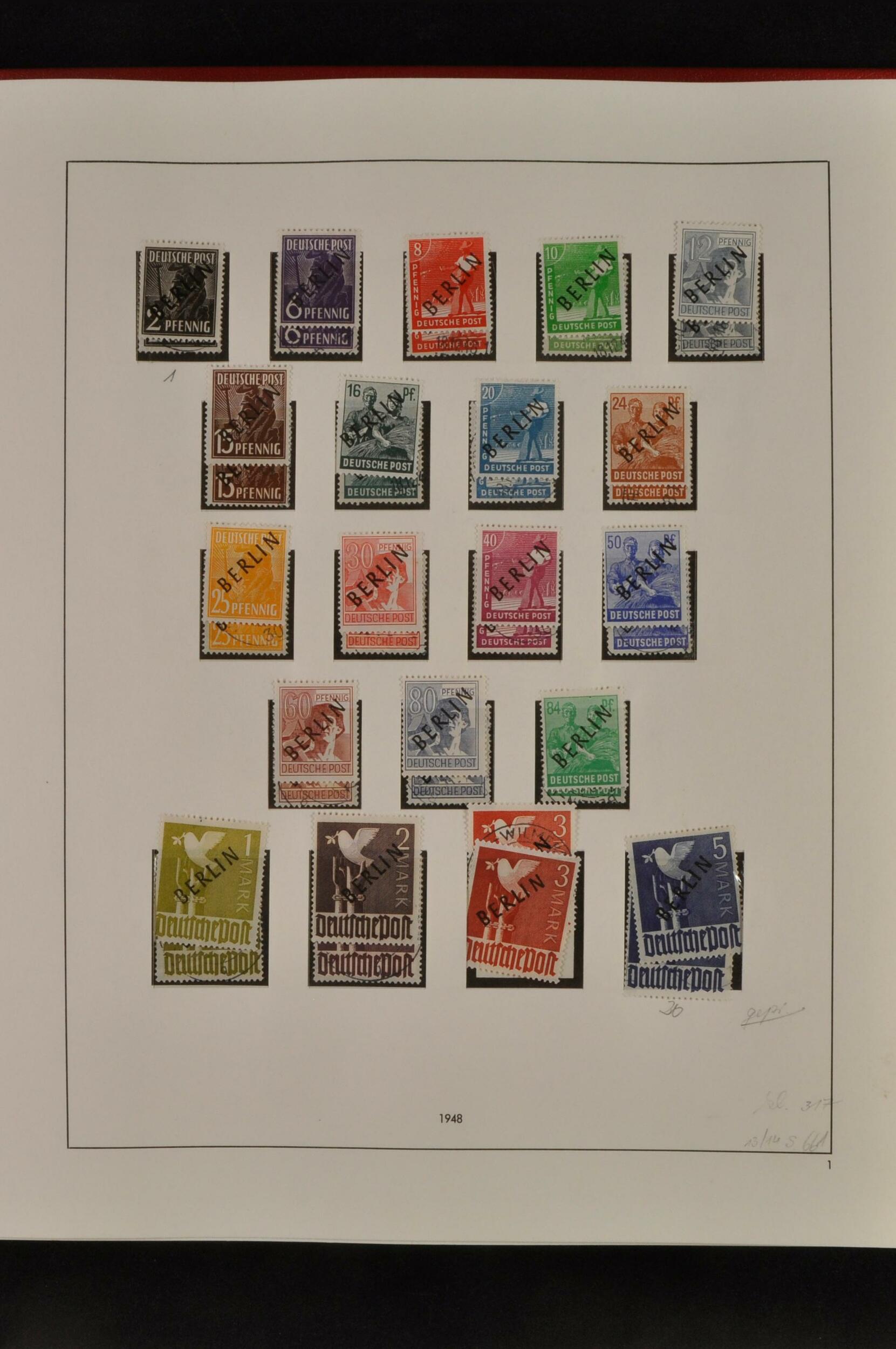 1948-1975. Postfrische und gestempelte, in den Hauptnummern bis auf 5 ...