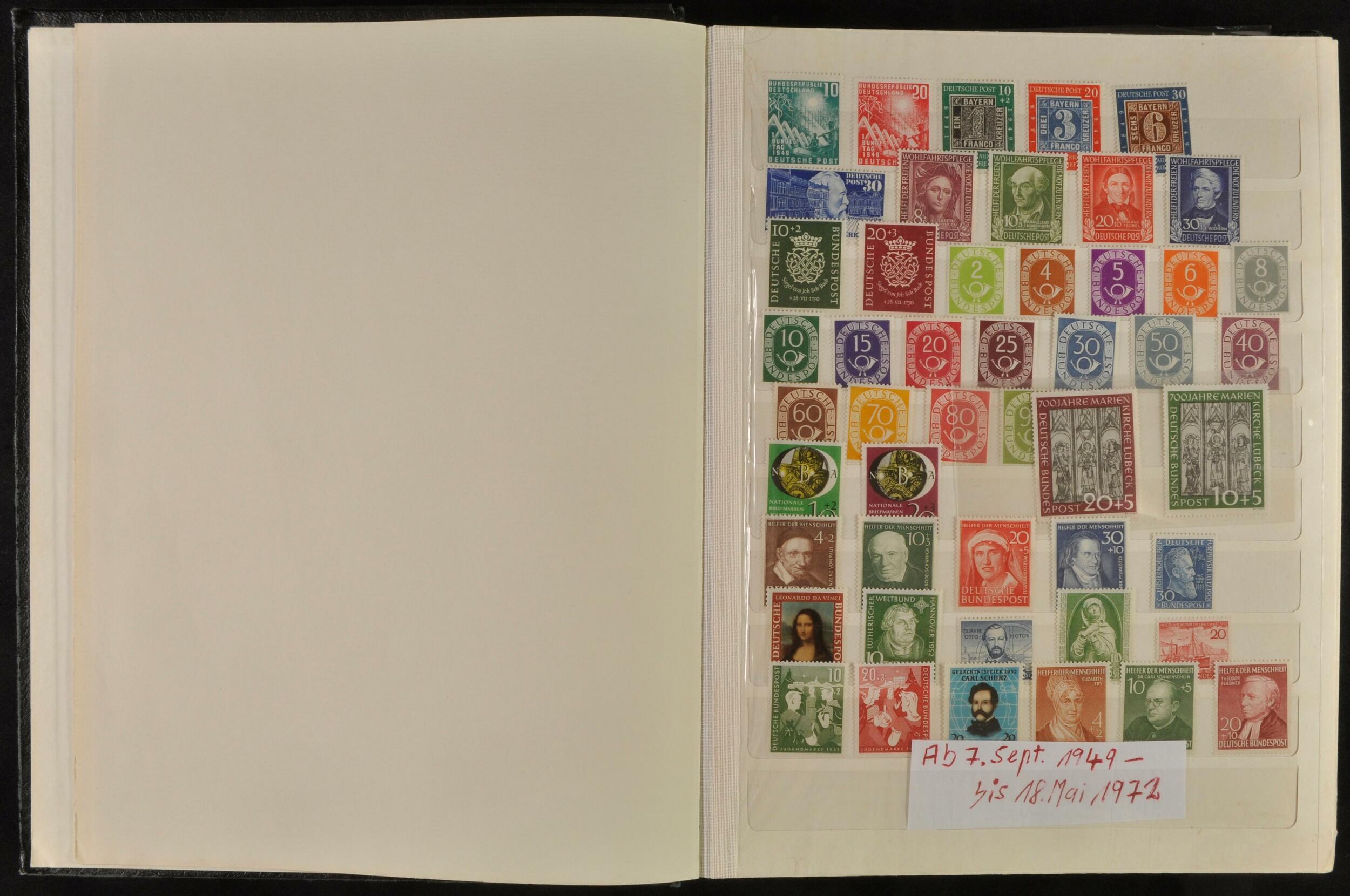 1949-1972. Postfrische, vereinzelt auch ungebrauchte Sammlung im ...