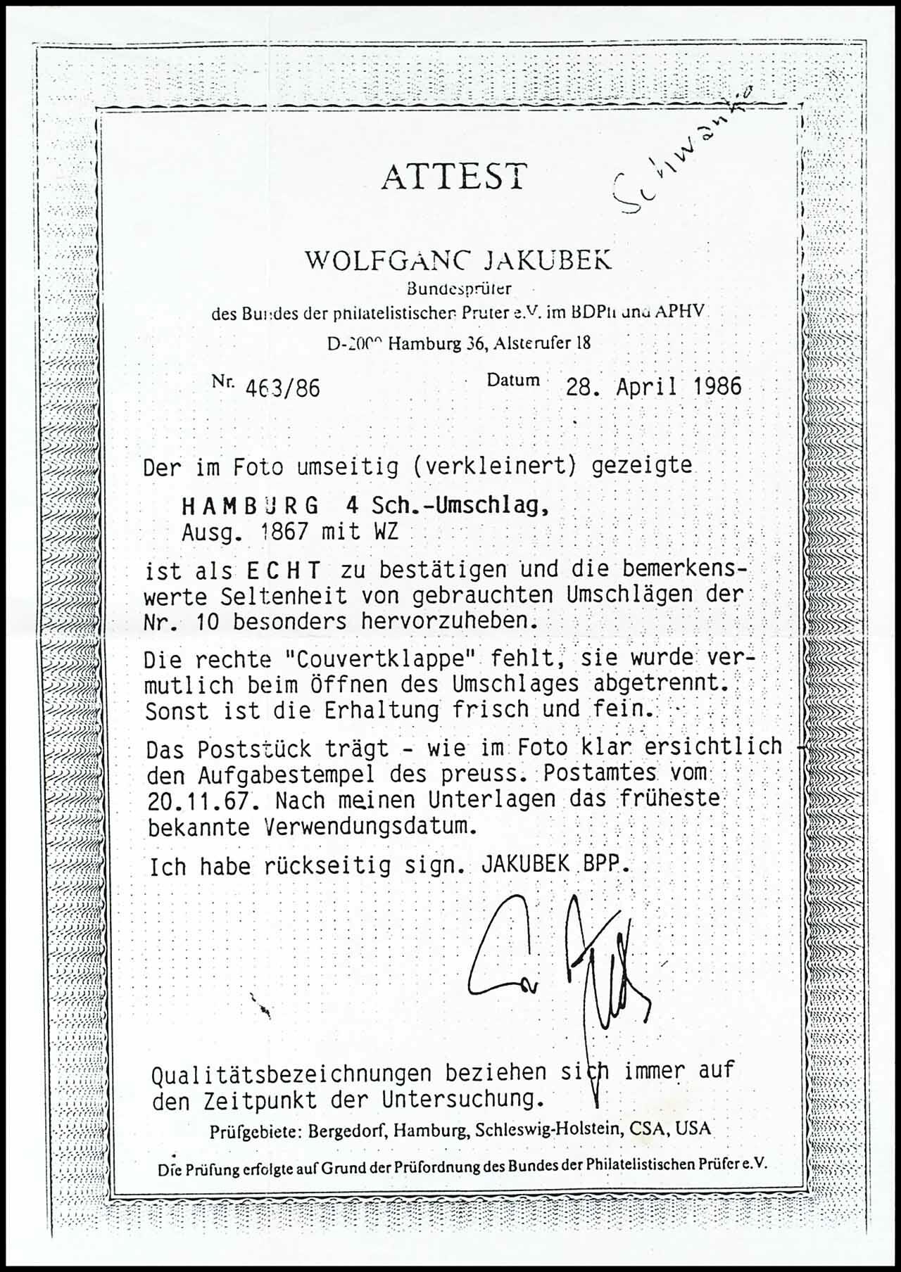 Image 1 for lot number 67 for Dr. Reinhard Fischer 202. Auktion