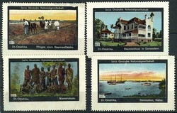 Deutsch-Ostafrika, vier Vignetten der Deutschen Kolonialgesellschaft, ...
