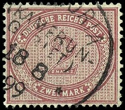 2 Mark Innendienst mit seltener Entwertung "VIKTORIA ...