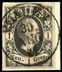 85: Old German States Saxony - Cancellations and seals