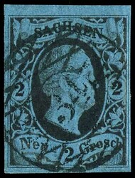 85: Old German States Saxony - Cancellations and seals