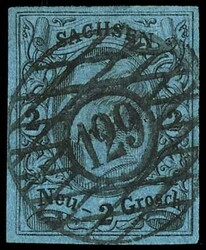 85: Old German States Saxony - Cancellations and seals