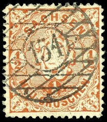 85: Old German States Saxony - Cancellations and seals