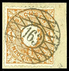 85: Old German States Saxony - Cancellations and seals