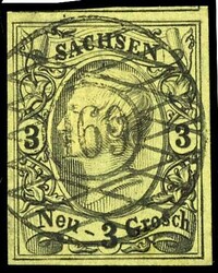 85: Old German States Saxony - Cancellations and seals
