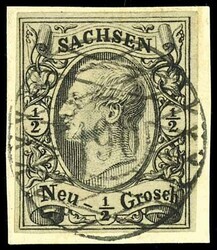 85: Old German States Saxony - Cancellations and seals