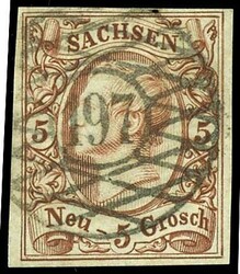 85: Old German States Saxony - Cancellations and seals