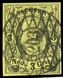 85: Old German States Saxony - Cancellations and seals