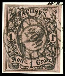 85: Old German States Saxony - Cancellations and seals