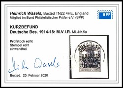 15 Bani on 15 pfennigs Germania in of the rare colour black violet, ...