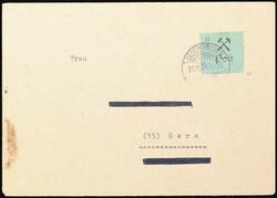 12 Pfg grün, Gebührenmarke in Type IV (Schusterhammer), ...