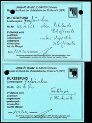 40+40 Pf. ultramarin, A-Zähnung senkrecht ungezähnt (gepr. Zierer ...