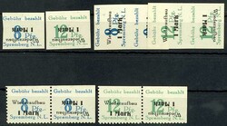 8 Pf. plus 1 M and 12 Pf. plus 1 M imperforated with inverted ...