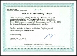 20 Pfennig - 50 Pfennig Flugzeuge als geschnittene Phasendrucke, die ...