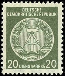 1381: República Democrática Alemana, sellos oficiales - Official stamps