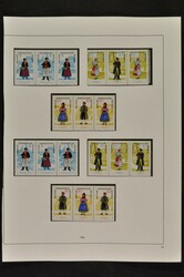1964, Volkstrachten (I), kpl. postfrische Zusammendruckserie zu 24 ...