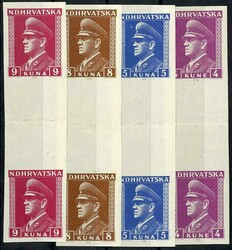 1943 / 1944, 4 Kuna, 5 Kuna, 8 Kuna and 9 Kuna "Dr. ante Pavelic", ...
