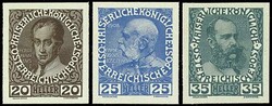 1908, 2 Heller bis 35 Heller "60 jähriges Regierungsjubiläum, Abart ...