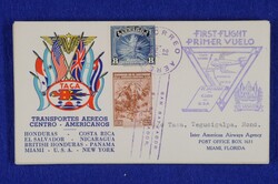 1943, 10 dekorative Erstflugbelege per TACA. Fundgrube für den ...