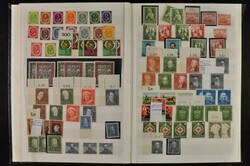 1948-1969. Postfrischer Bestand im Steckbuch mit allen guten ...