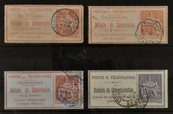 1890-1920, Telephon-Billets. Lot von 8 gebrauchten ...