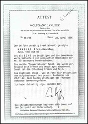 4 Schilling grün mit Wasserzeichen, sehr frühe Verwendung mit ...