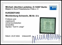 2 Schilling blaugrau, durchstochen, ungebraucht mit ...