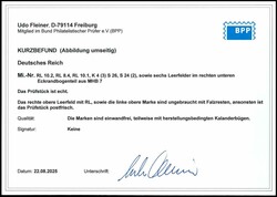 part sheet from stamp booklet sheet 7, unused respectively partly ...