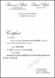 South America flight 1930, Spanish post, letter from Seville 16.5. ...