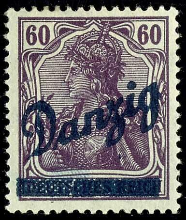 60 pfennigs high values only for franking by the postal service, ...