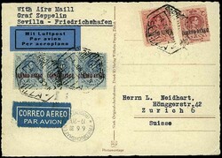 Südamerikafahrt 1930, spanische Post, Etappe Sevilla - ...