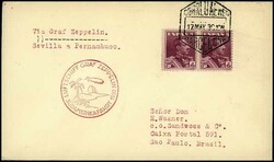 Südamerikafahrt 1930, spanische Post, Etappe Sevilla - Rio, Brief ab ...