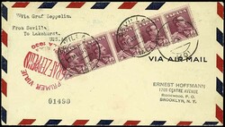 Südamerikafahrt 1930, spanische Post, Brief ab Sevilla 16.5. mit 5 x ...