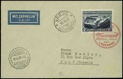 Liechtenstein, 2 Fr. as a single franking on cover from "VADUZ 10. VI ...