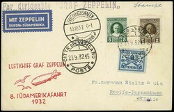 8. South America flight 1932, card from Vatican 23.9. to Recife with ...