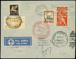 1. North America flight 1936, letter from Vatican 4.5. to Lakehurst ...