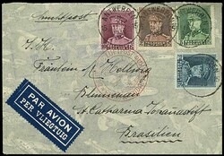 18. Südamerikafahrt 1936, Brief ab Antwerpen 4.11. nach Blumenau mit ...