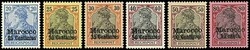 postal not issued: 25 Centimos on 20 pfennigs Germania to 1 peseta on ...