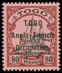 80 Pf perfectly mint never hinged and still unsigned with overprint ...