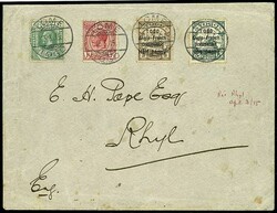 3 and 5 pfennigs, overprint TOGO Anglo French Occupation and new ...