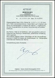 1 F 25 C auf 1 Mark mit Plattenfehler "linker Stern auf zwei Spitzen ...